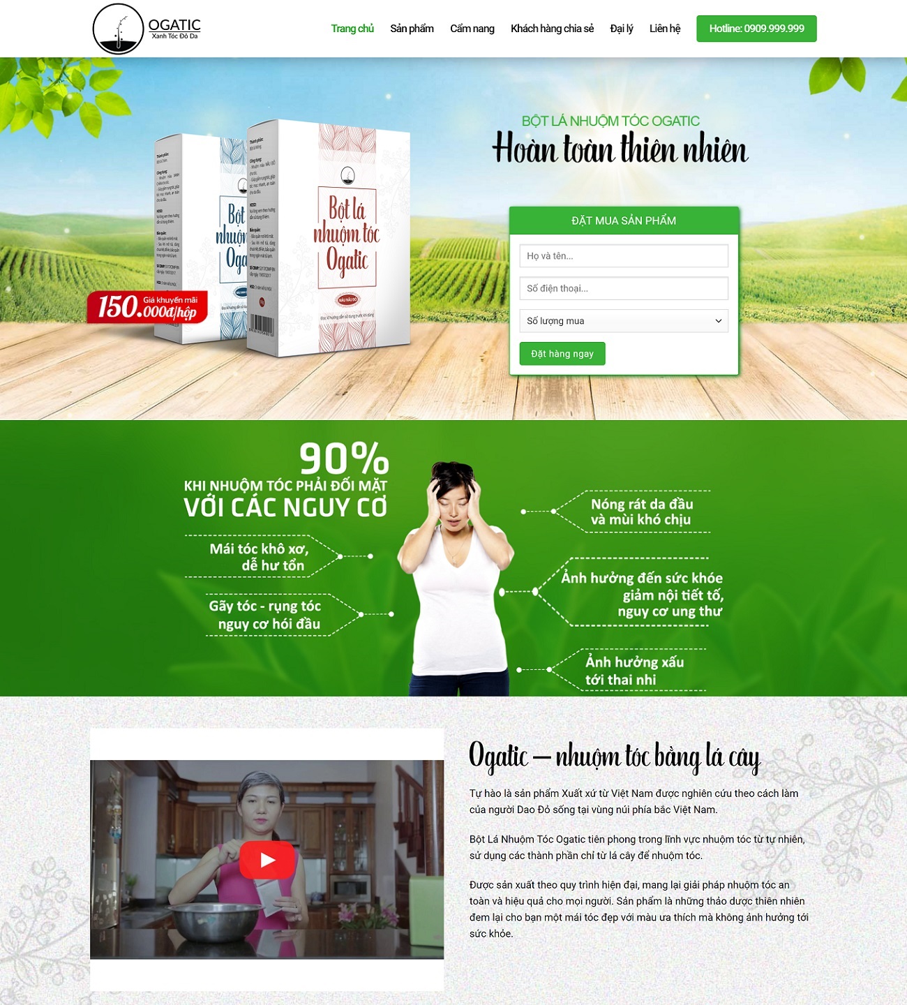 Bột nhuộm tóc Ogtic